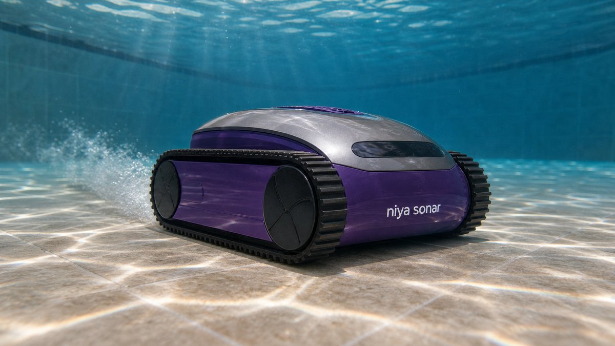 Dolphin Niya Sonar 50 opiniones — limpiando el fondo de una piscina residencial